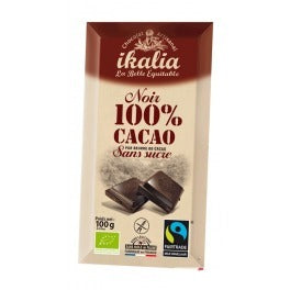 Chocolat noir 100% bio (100 gr)